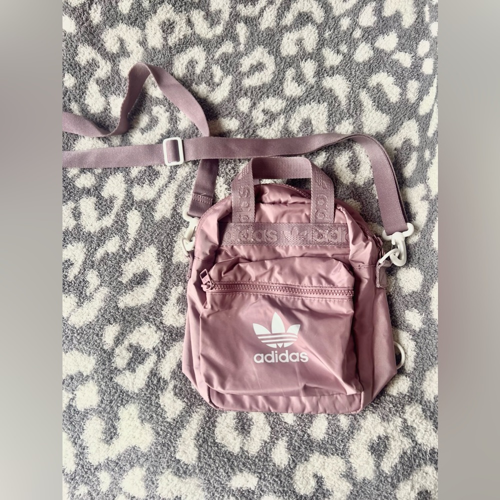 Mauve / purple Adidas crossbody & backpack bag